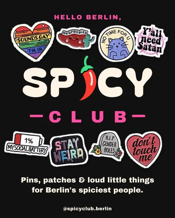 Hello, Berlin: Spicy Club pins